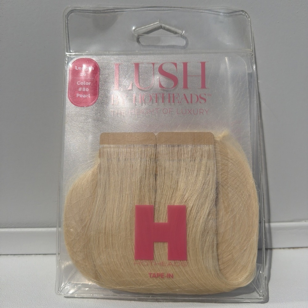 Hotheads Tape In Extensions LUSH Originals 26" 20 Pieces Pearl #80 Blonde NEW